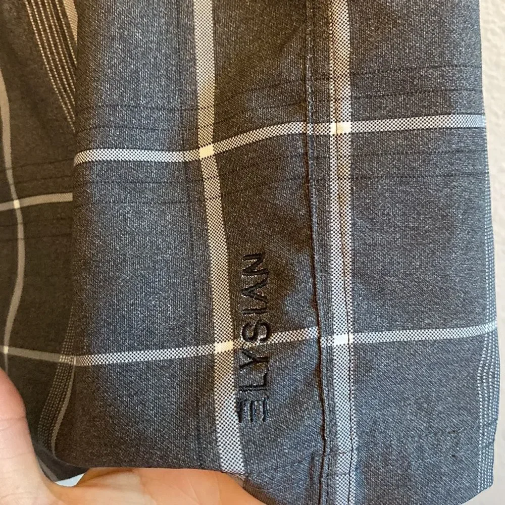 Elysian- men’s plaid board shorts- Size 36